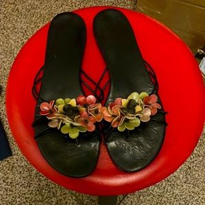 Madeline Flowered Sandals/Slides ~ 7.5